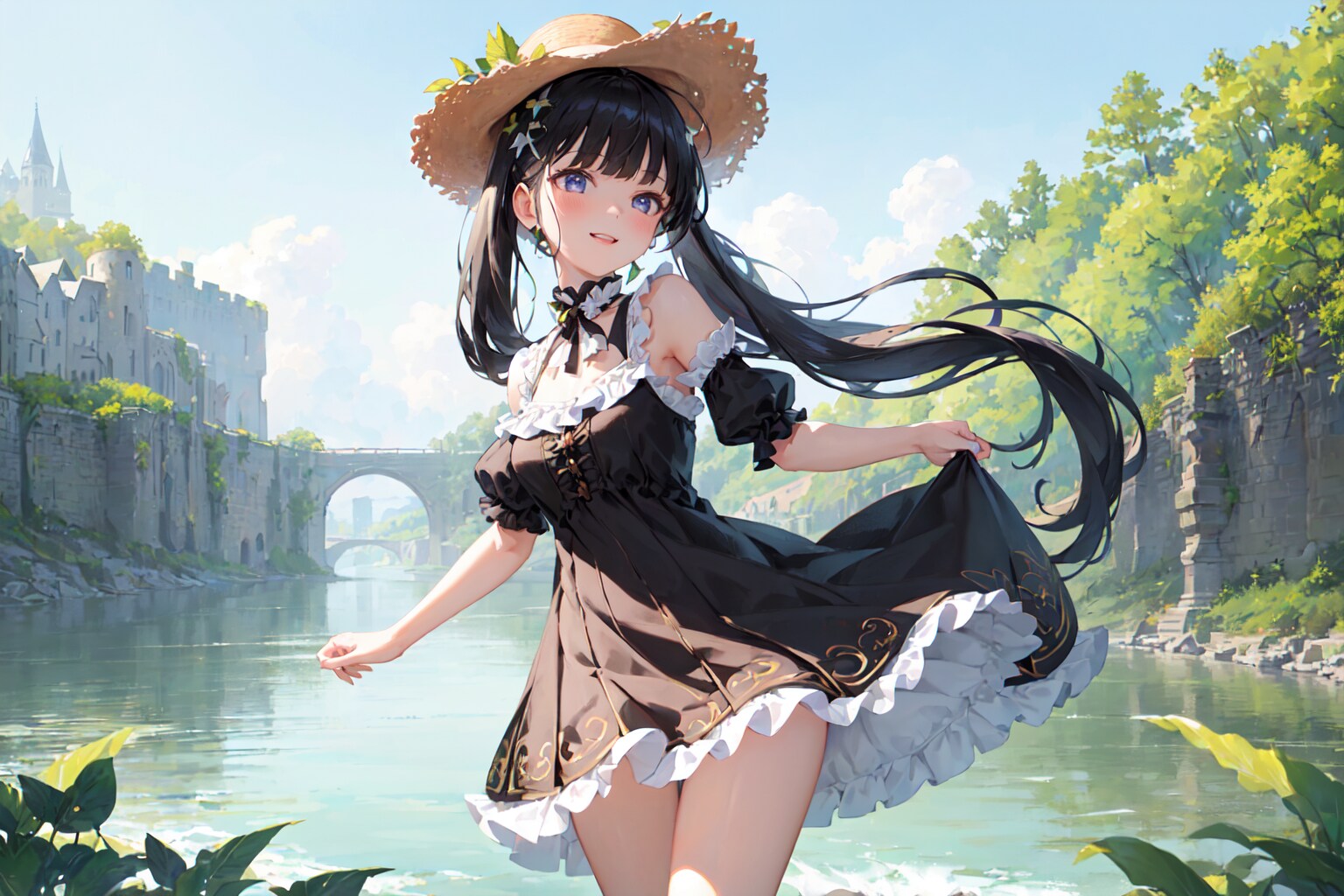 レスランドにお出かけ黒髪ちゃん3