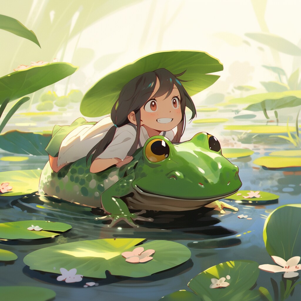 🌸🐸カエルさんといっしょ🐸🌸☔️🌈✨