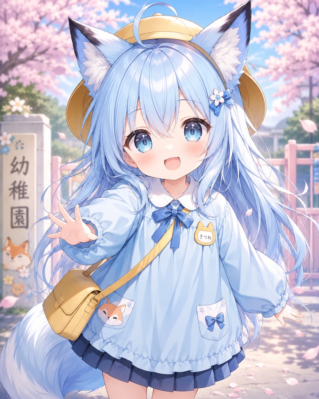 青髪狐耳娘