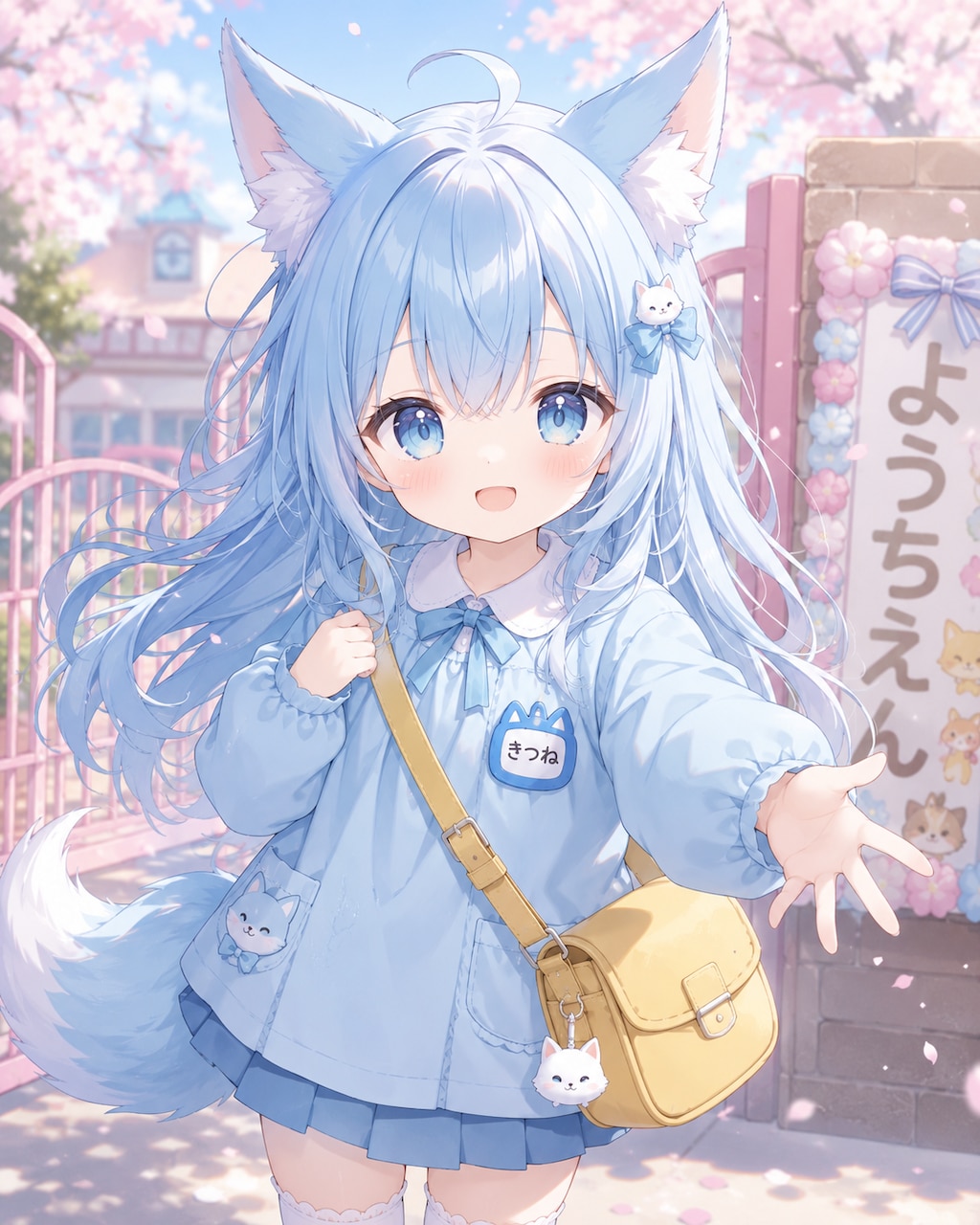 青髪狐耳娘