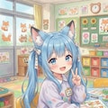 青髪狐耳娘 4枚目