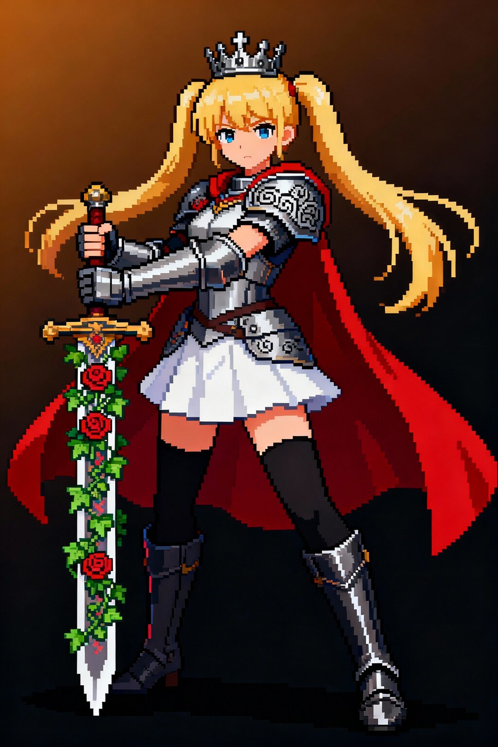 ドット絵　姫騎士