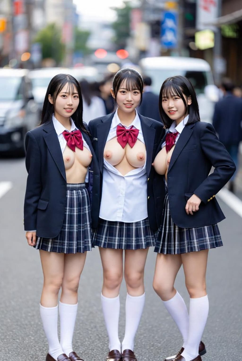 ブレザー巨乳JK
