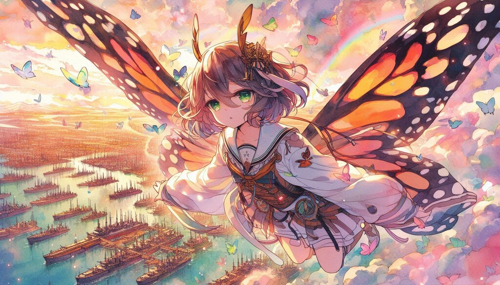 戦場に羽ばたく蝶