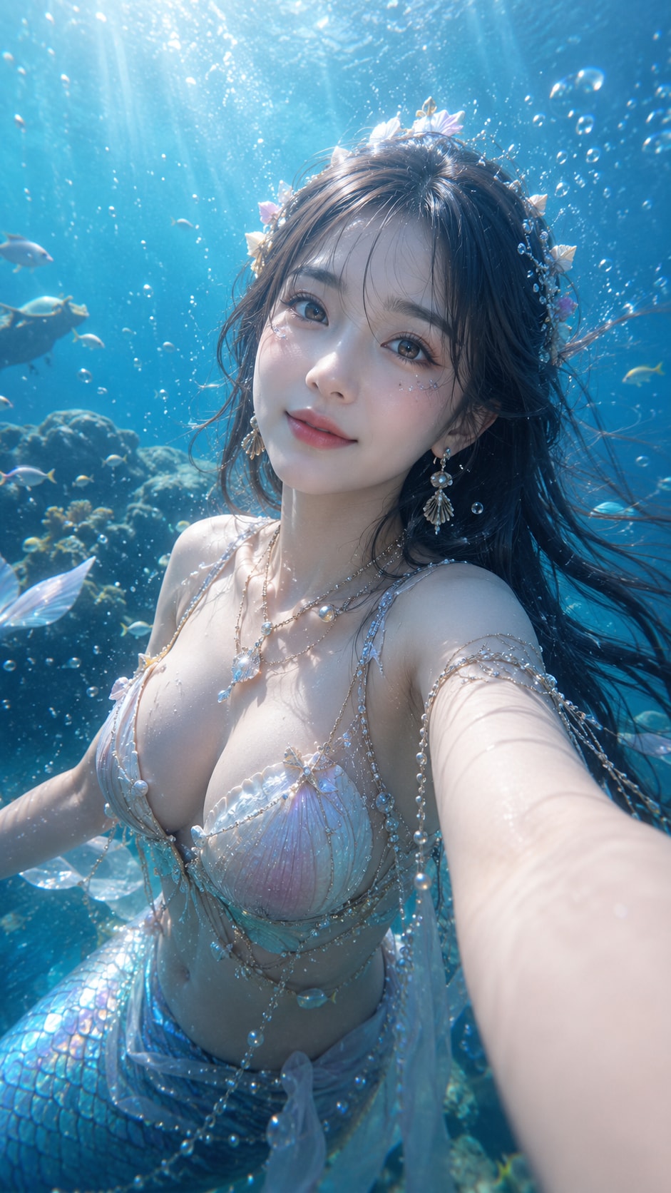 もし人魚がスマホを拾ってイジっているうちに自撮りしてしまったら？