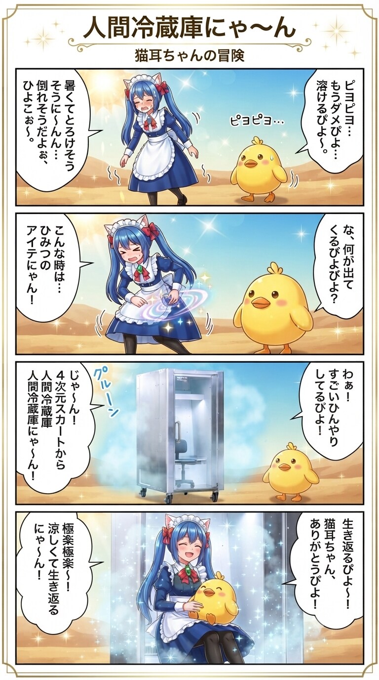 人間冷蔵庫にゃ〜ん