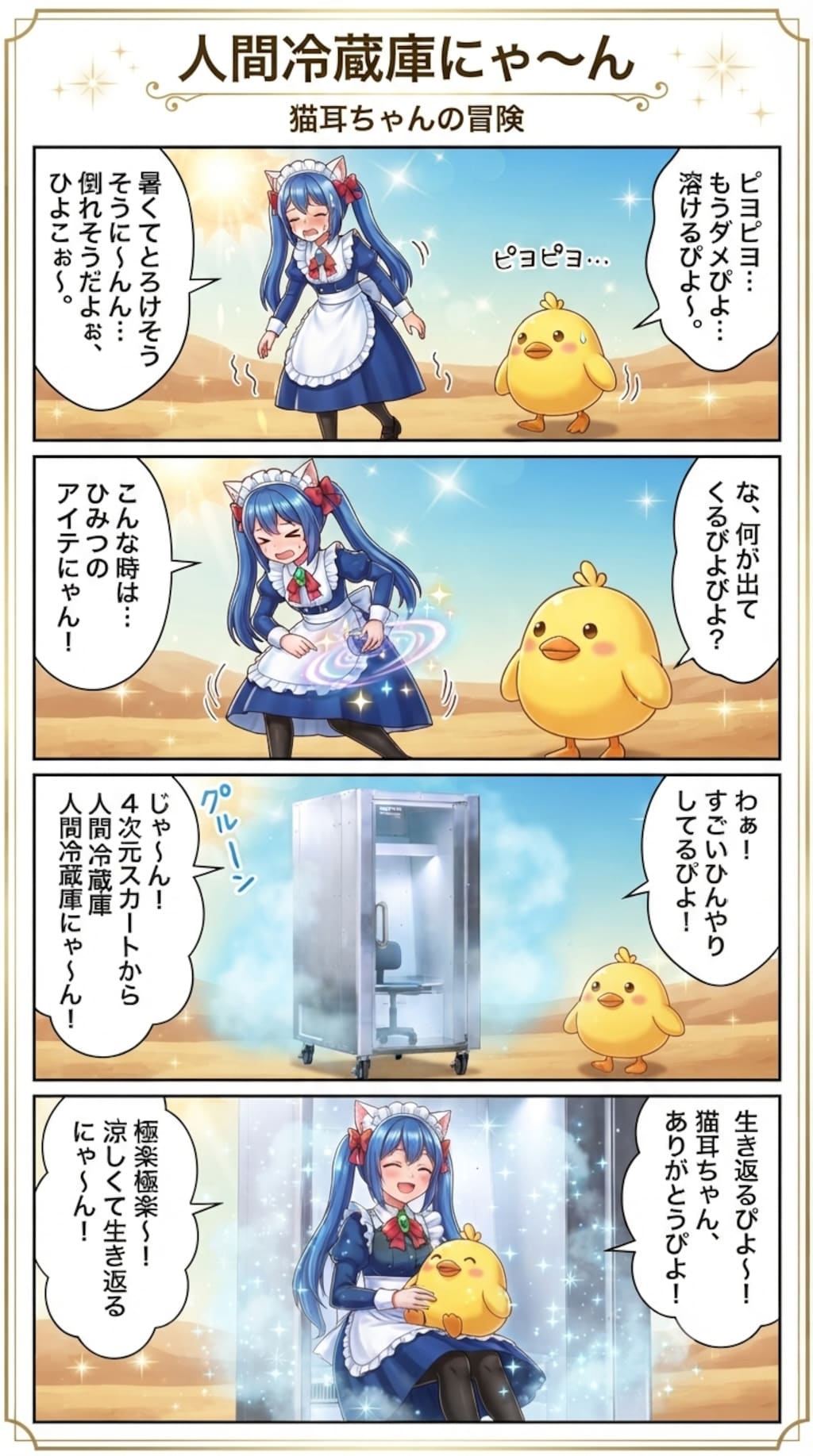 人間冷蔵庫にゃ〜ん