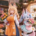 お花屋さんでバイトするケモミミゆるふわおねえさんとスウィートドリームビスケットちゃん 7枚目