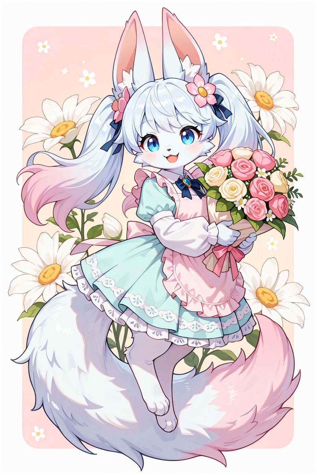 お花屋さんでバイトするケモミミゆるふわおねえさんとスウィートドリームビスケットちゃん