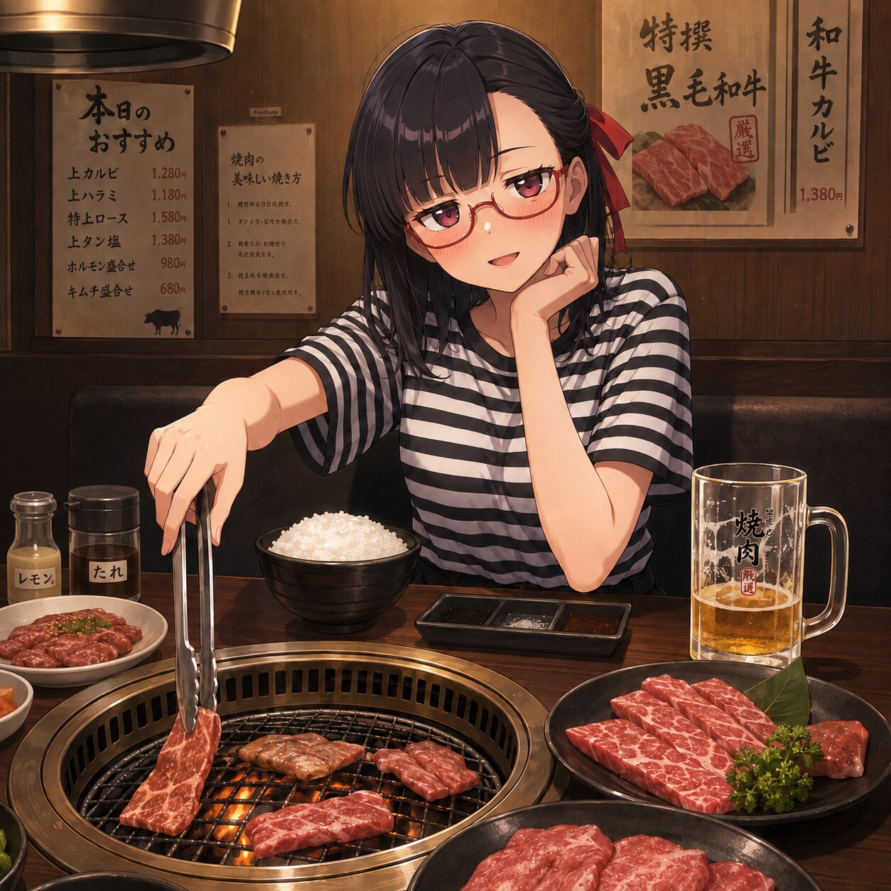 一人焼肉 | の人気AIイラスト・グラビア
