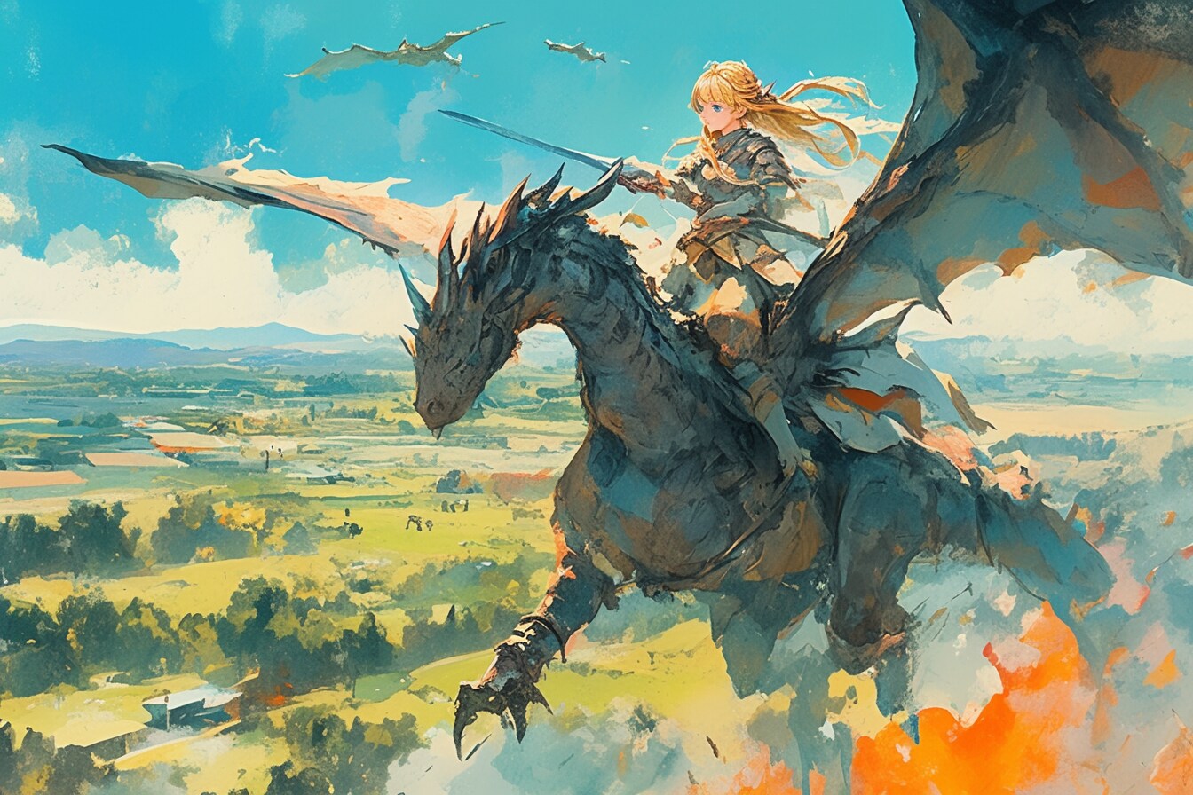 ドラゴンと少女（竜騎士）17 | の人気AIイラスト・グラビア