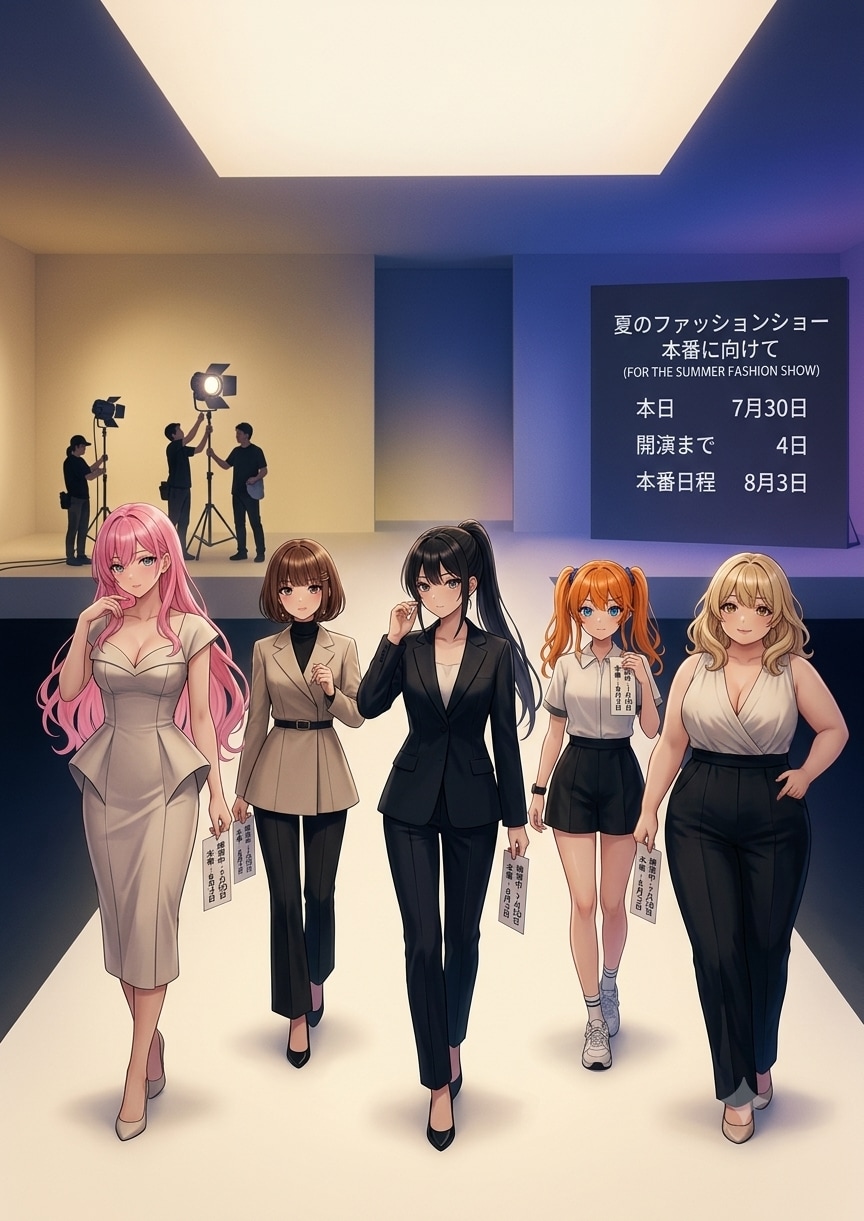本番目前！ファッションショー練習風景
