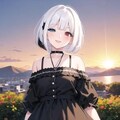 白髪美少女のおはよう日の出🌅 5枚目