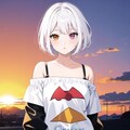 白髪美少女のおはよう日の出🌅 2枚目