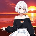 白髪美少女のおはよう日の出🌅 3枚目