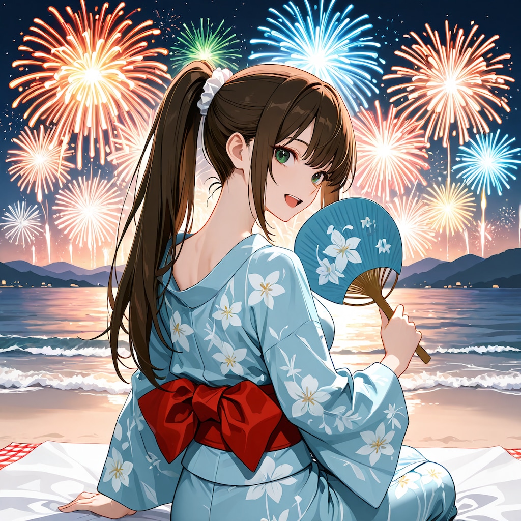 お兄ちゃん、花火綺麗だね！(Ver.2)