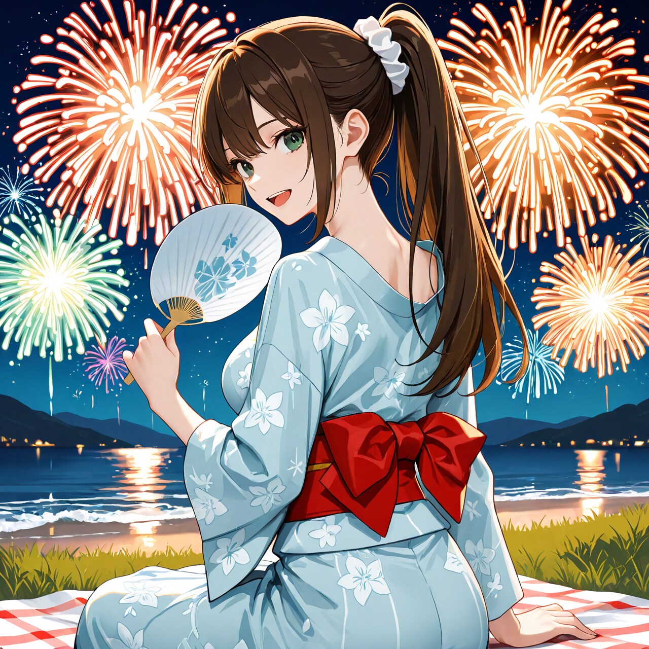 お兄ちゃん、花火綺麗だね！(Ver.2)