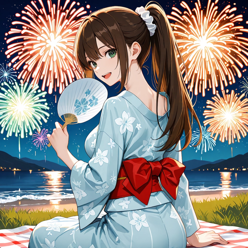 お兄ちゃん、花火綺麗だね！(Ver.2)