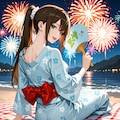 お兄ちゃん、花火綺麗だね！(Ver.2) 4枚目