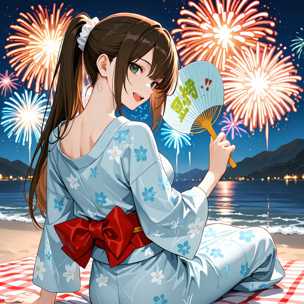 お兄ちゃん、花火綺麗だね！(Ver.2)