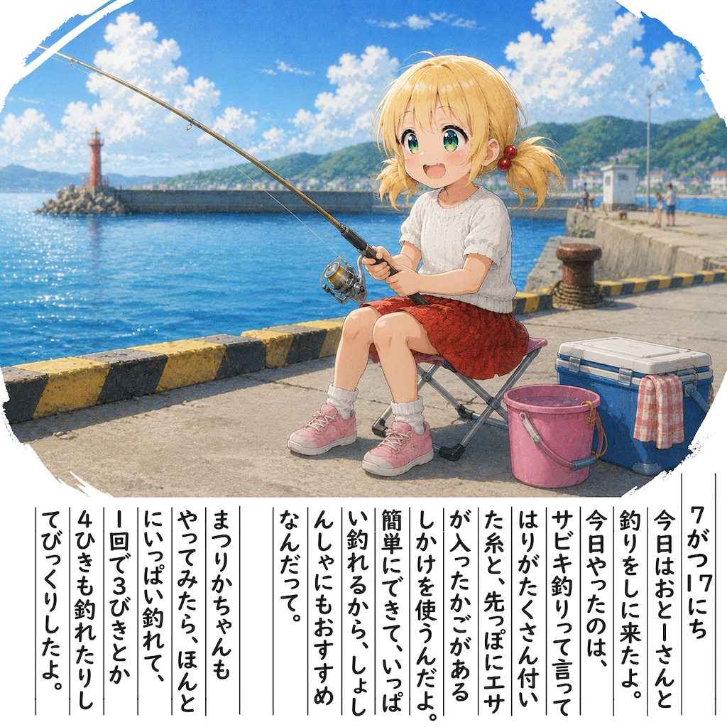 【絵日記】釣りをするよ