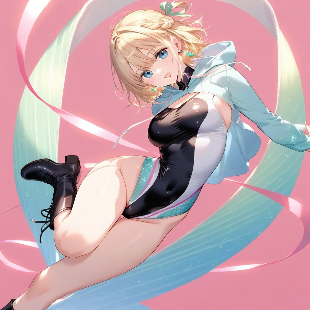 金髪ショート新体操美少女