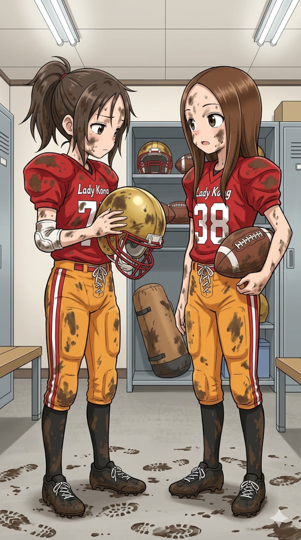 🏈泥まみれの女子アメフト 167