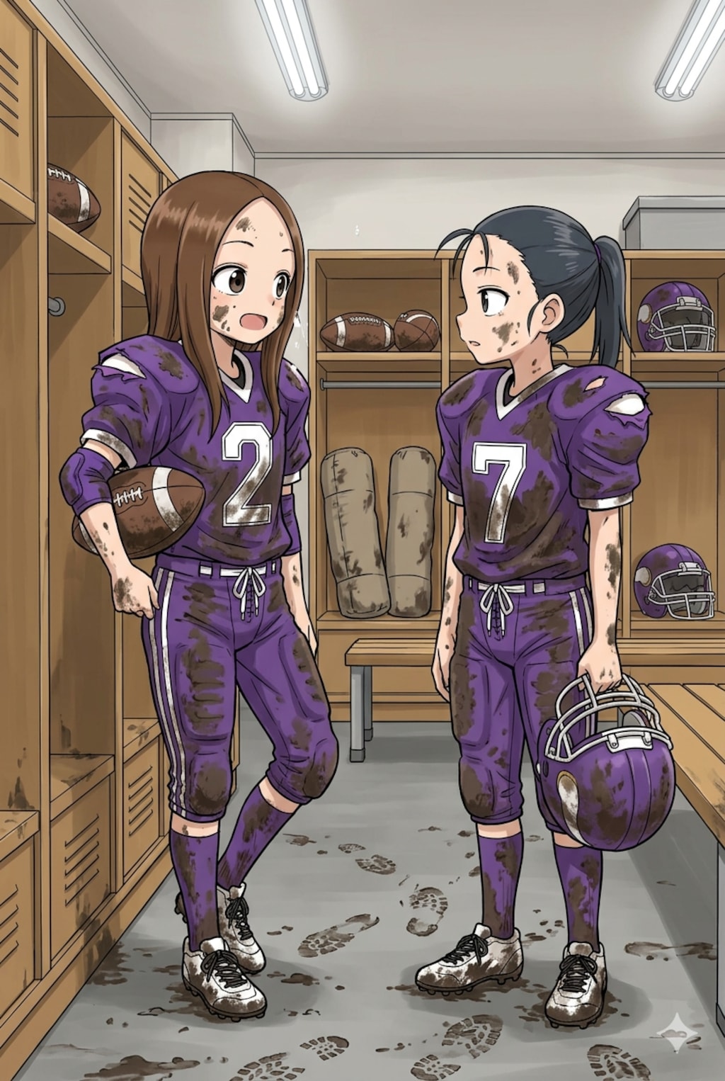 🏈泥まみれの女子アメフト 167