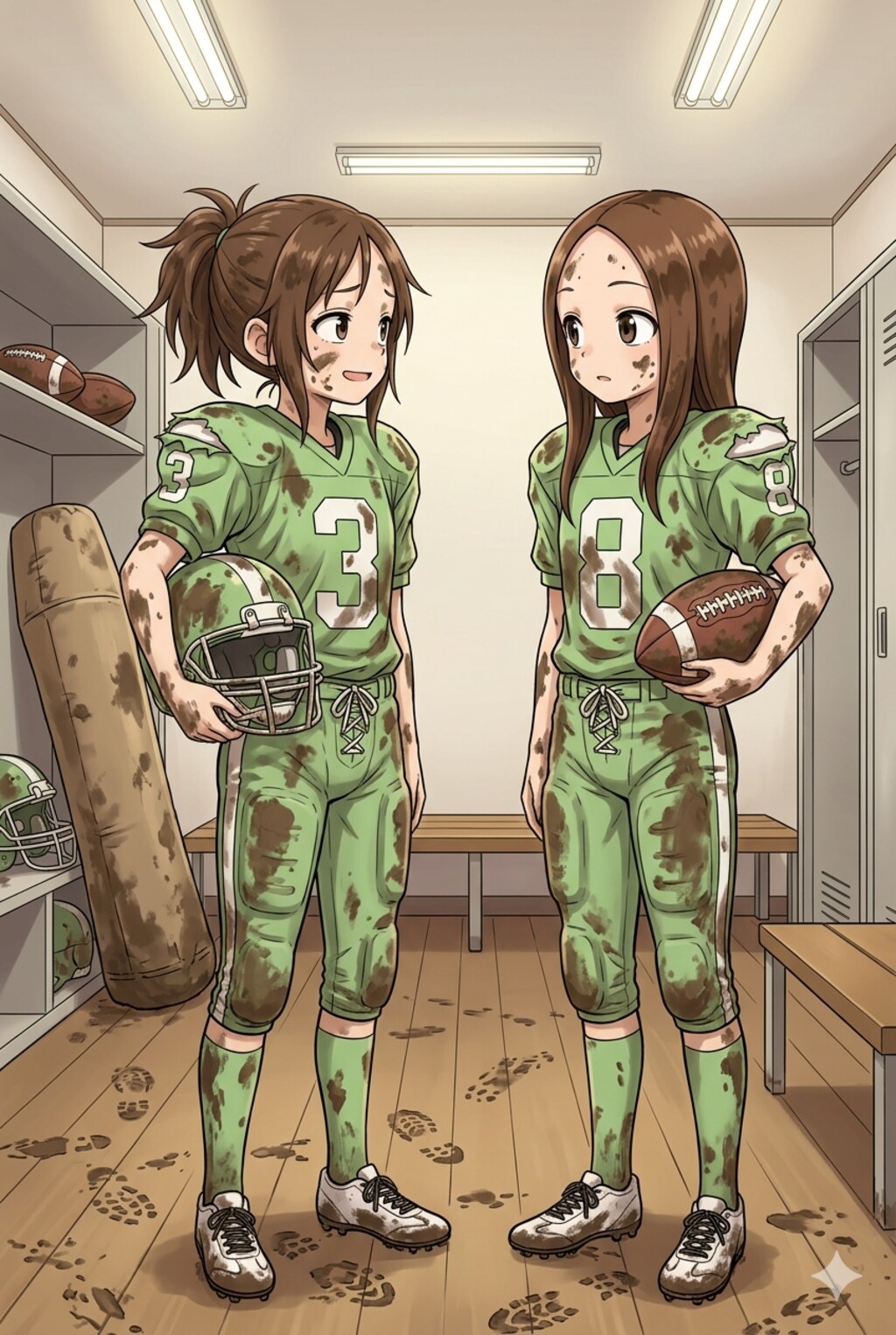 🏈泥まみれの女子アメフト 167