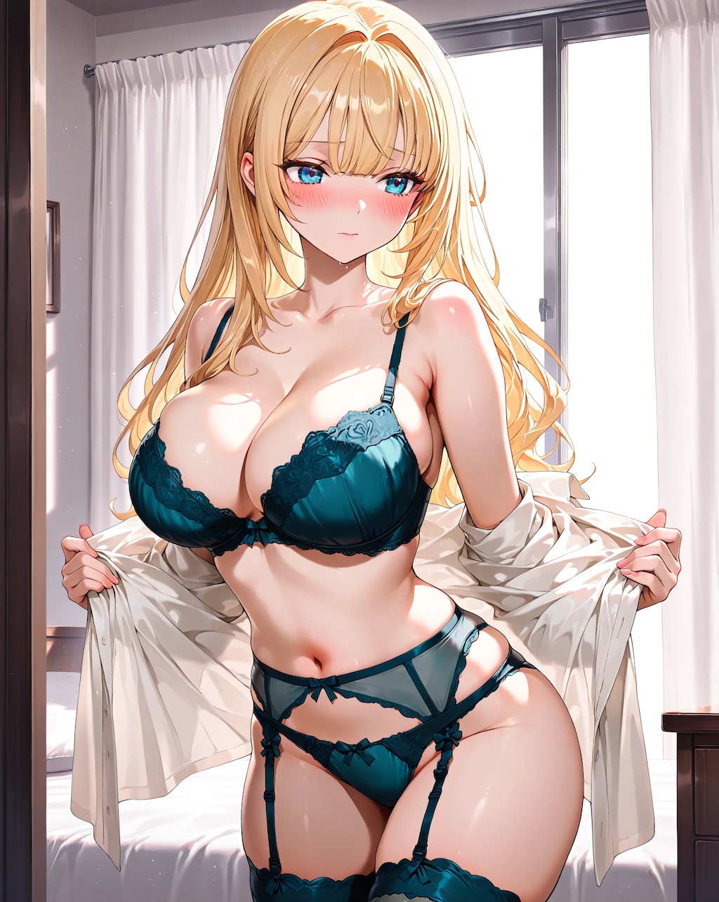 金髪娘の着替えシーン