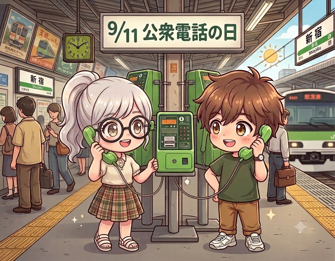 今日は「公衆電話の日」 | の人気AIイラスト・グラビア