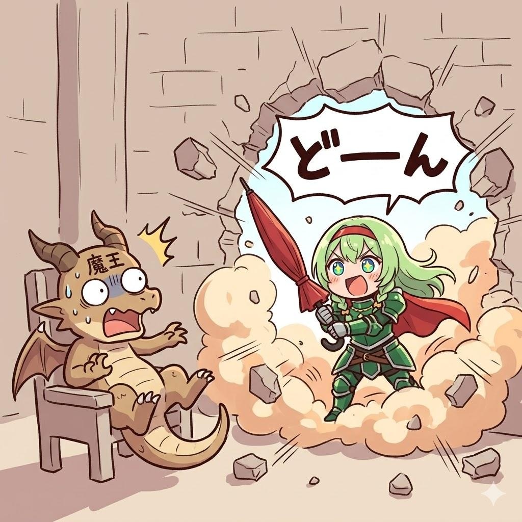 武器を天に掲げるやつ