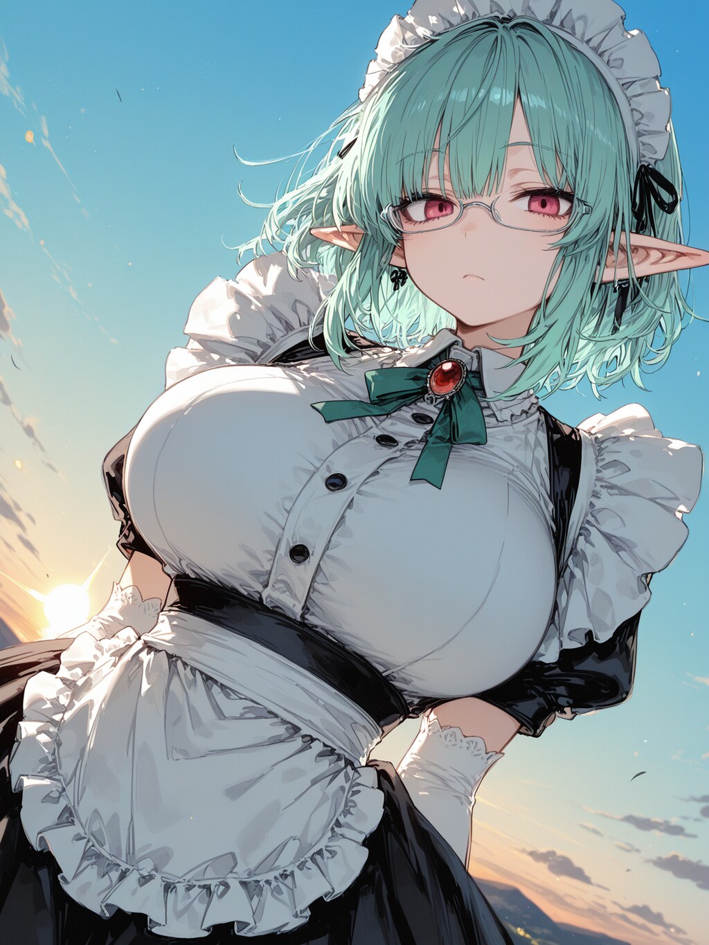 眼鏡おっぱいメイド３