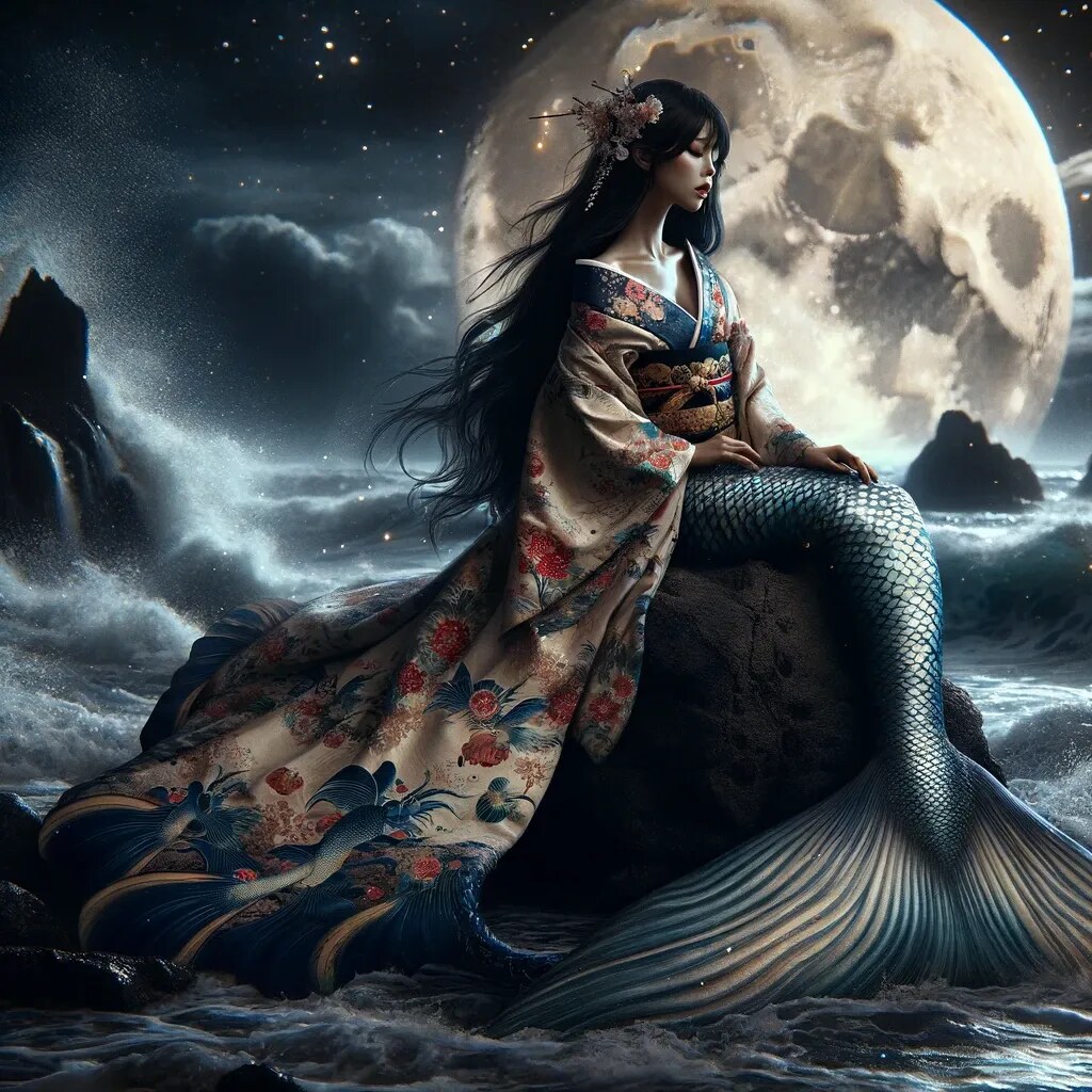 和装の人魚