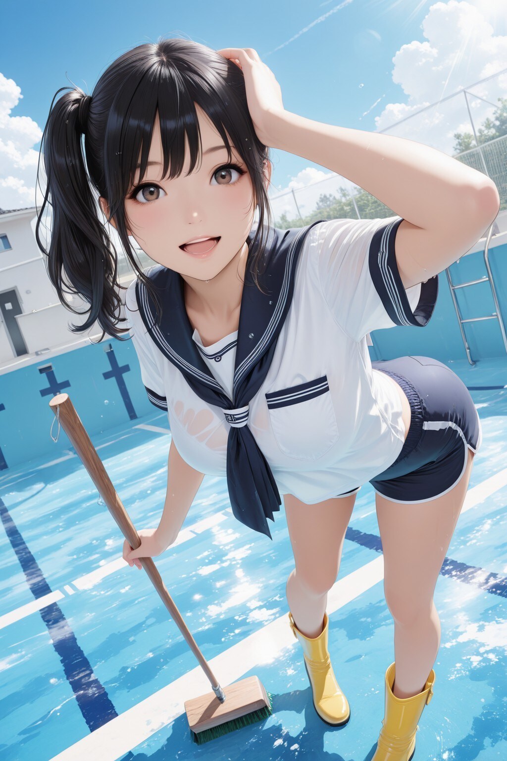 Beautiful Sister（仲が良すぎる妹が、プール開き前の水抜きと清掃。）