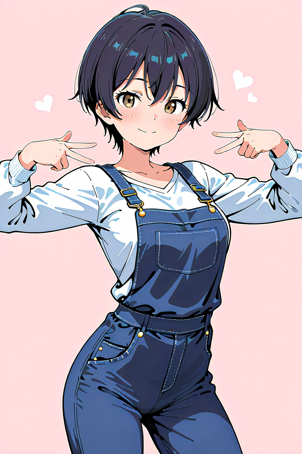 オーバーオール女子さん | の人気AIイラスト・グラビア