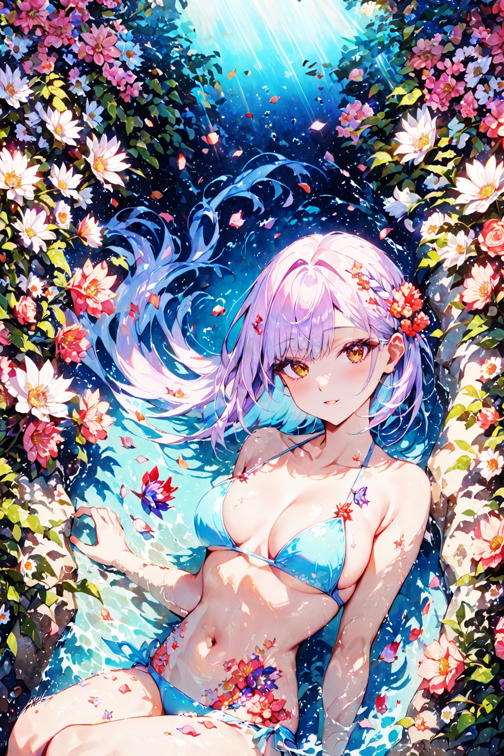 浸花 | の人気AIイラスト・グラビア