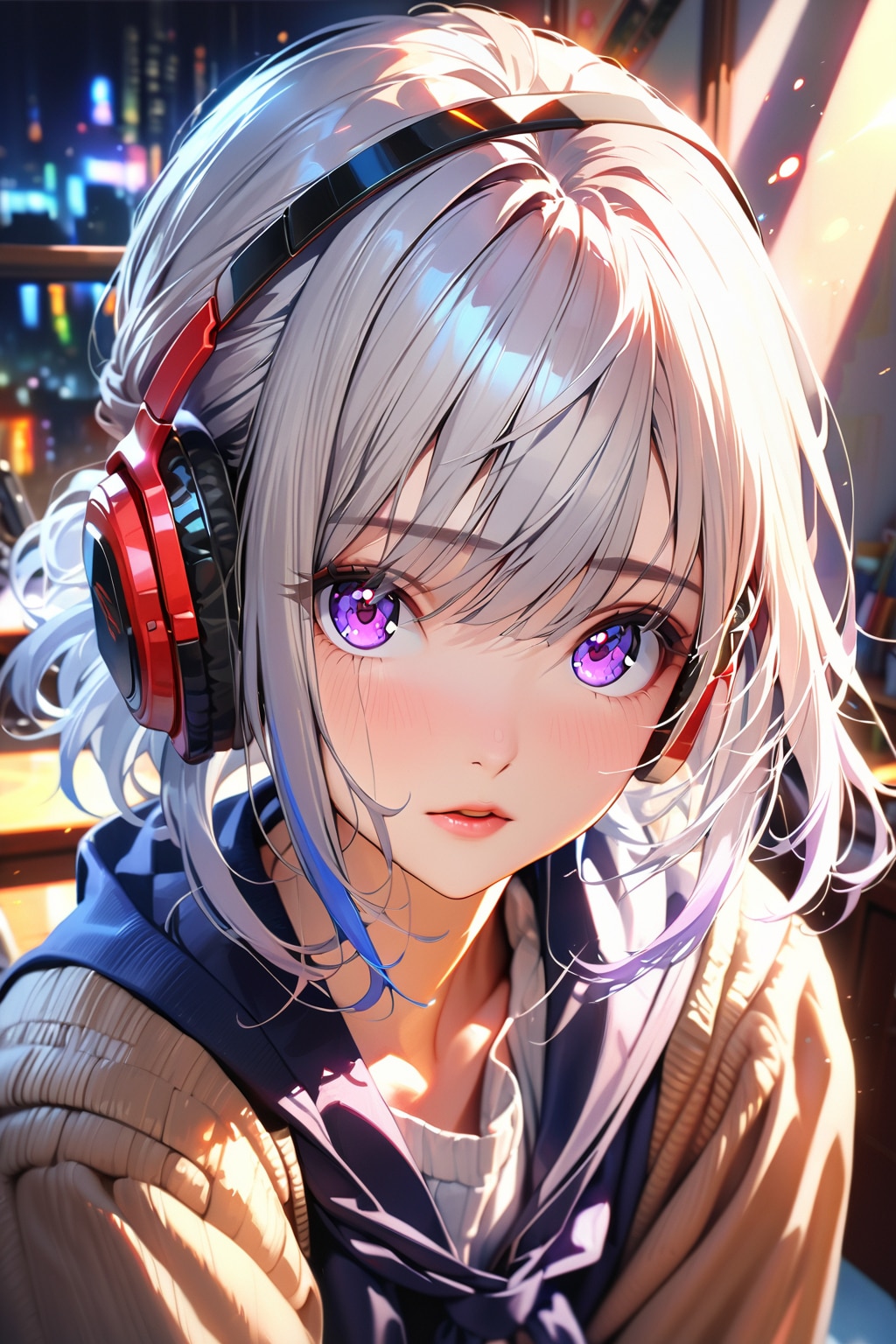 （５４９HQ）銀髪ちゃんヘッドフォン