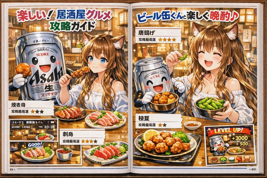 居酒屋グルメ攻略本な小さな女の子