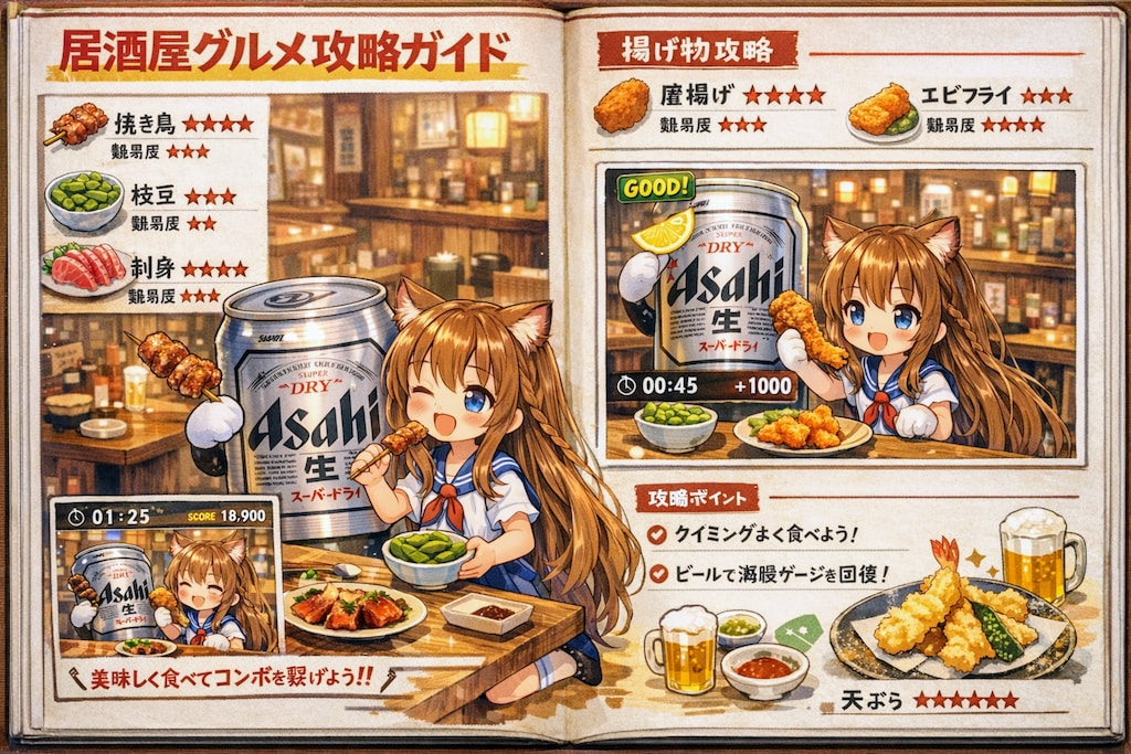 居酒屋グルメ攻略本な小さな女の子