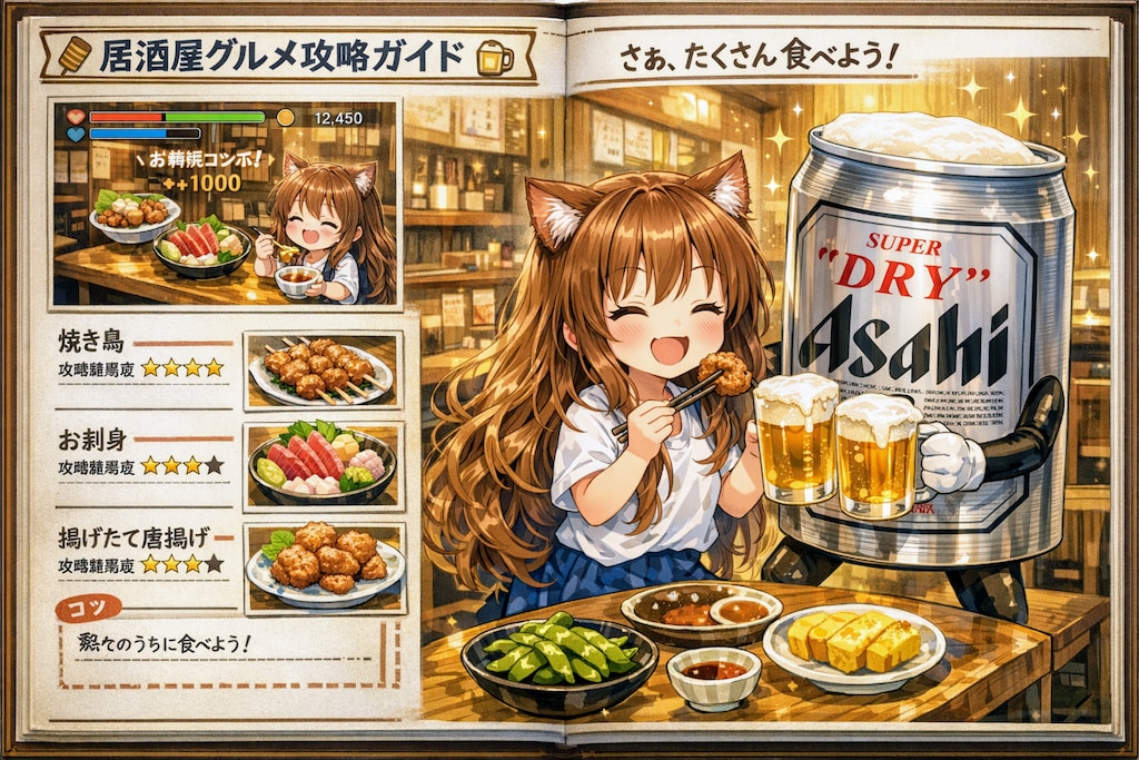 居酒屋グルメ攻略本な小さな女の子