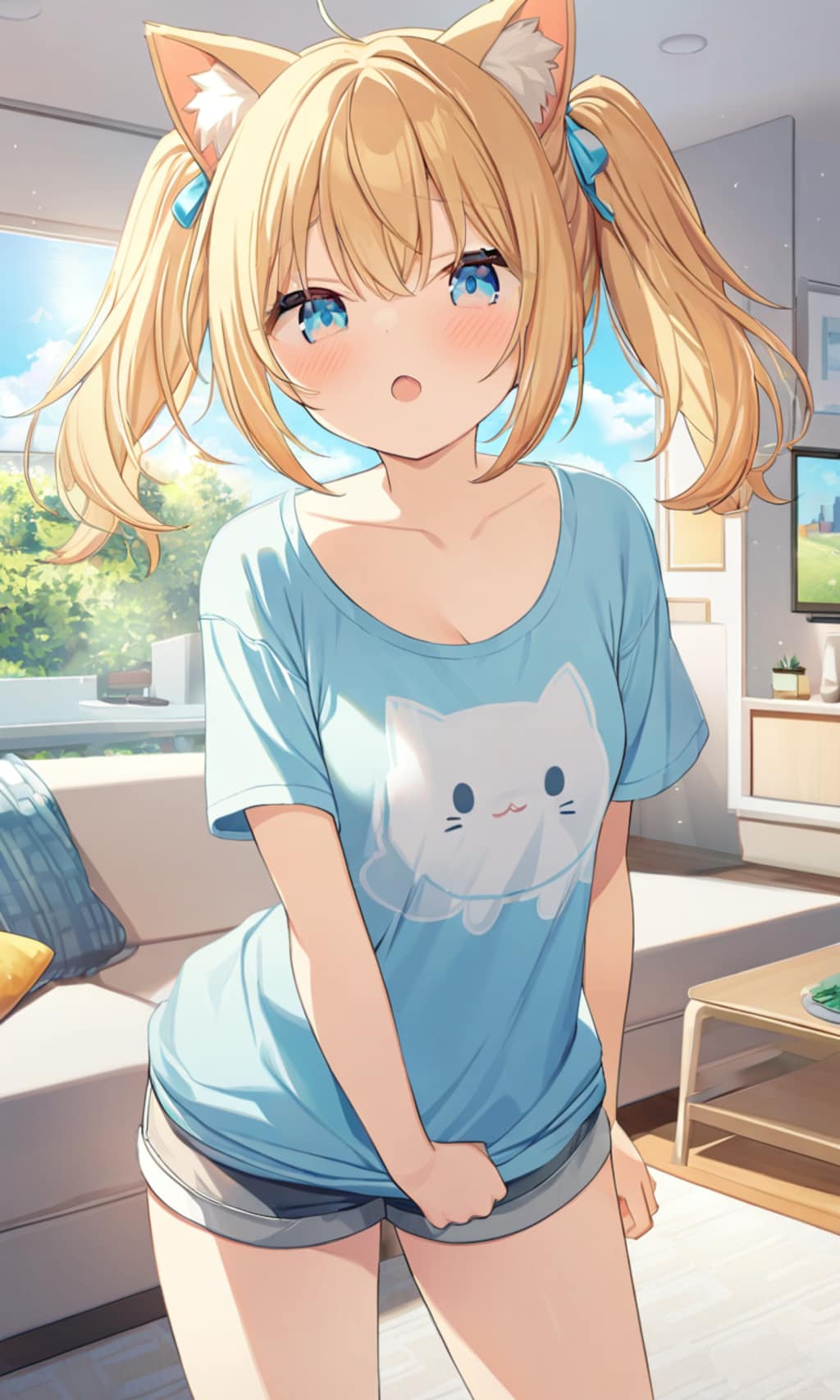 こるり「暑いクーラーのある部屋が気持ちいい」まや「納得」