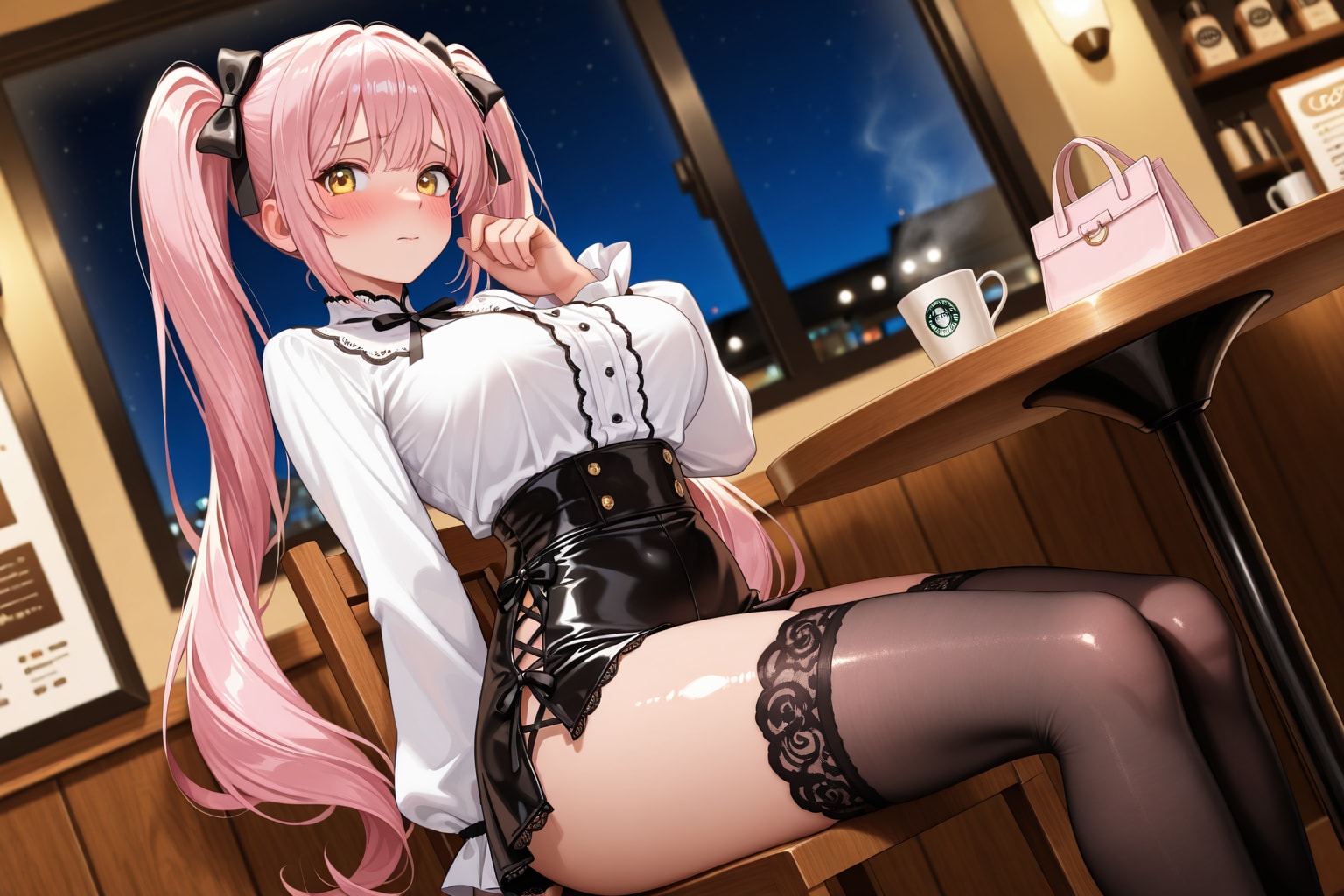 大人しめなガーリースタイル