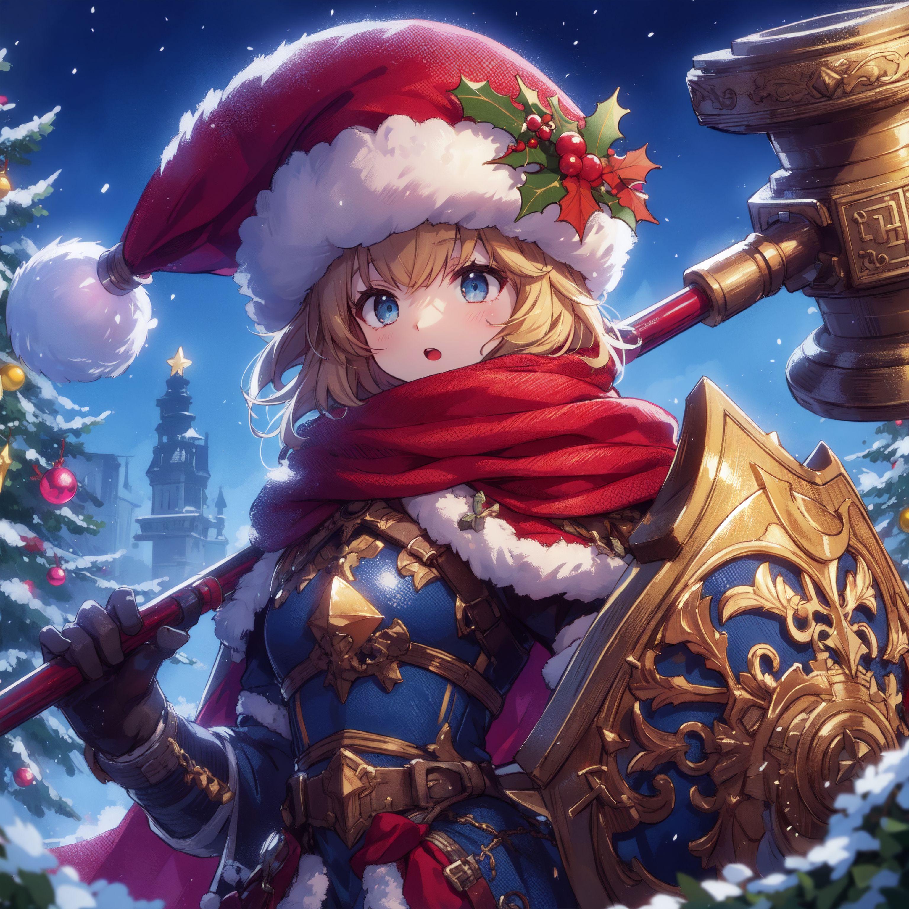 クリスマスに浮かれる女戦士