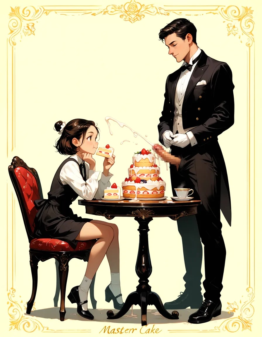 仕上げの”生クリーム”でございます