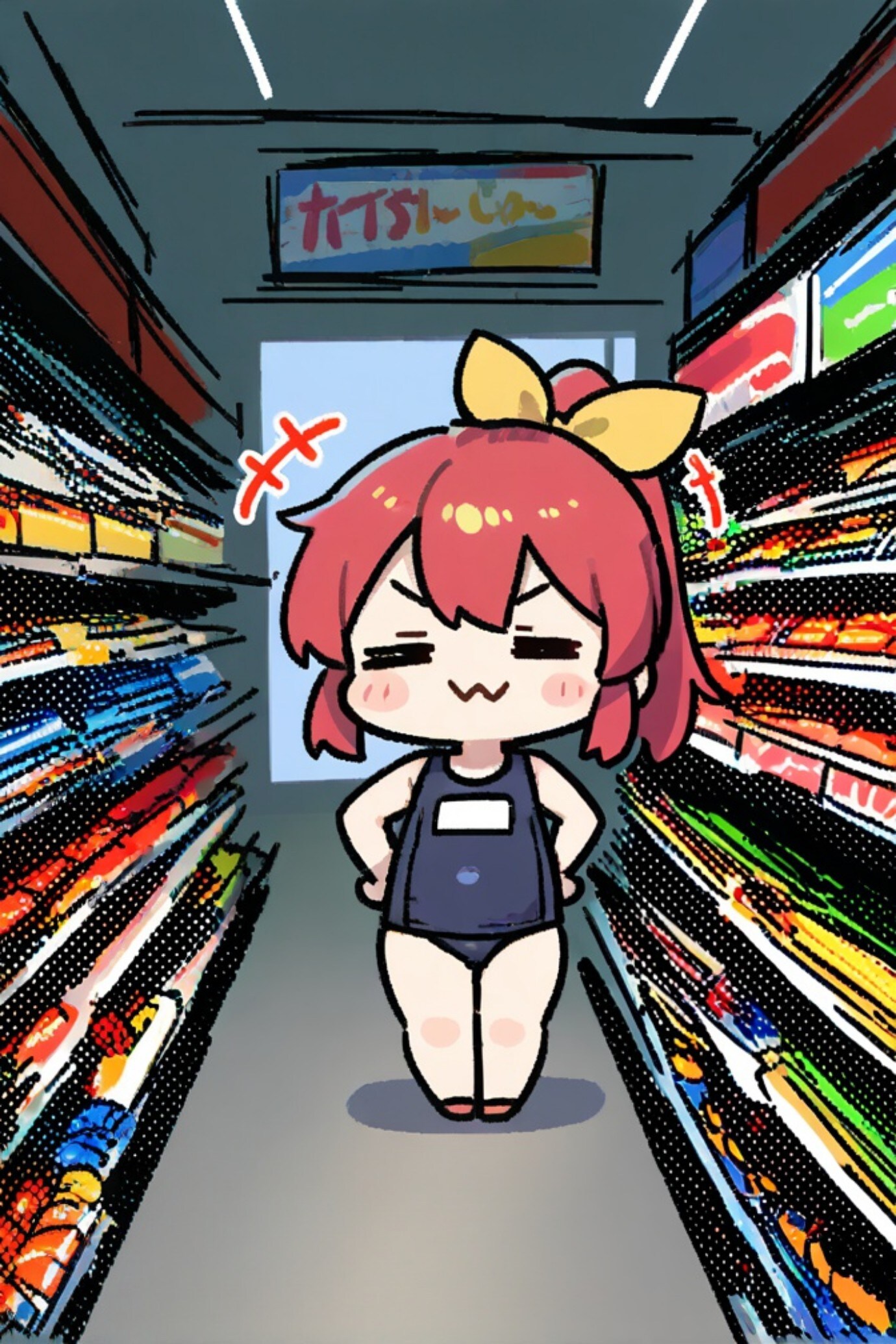 スク水モールの赤髪ちゃん