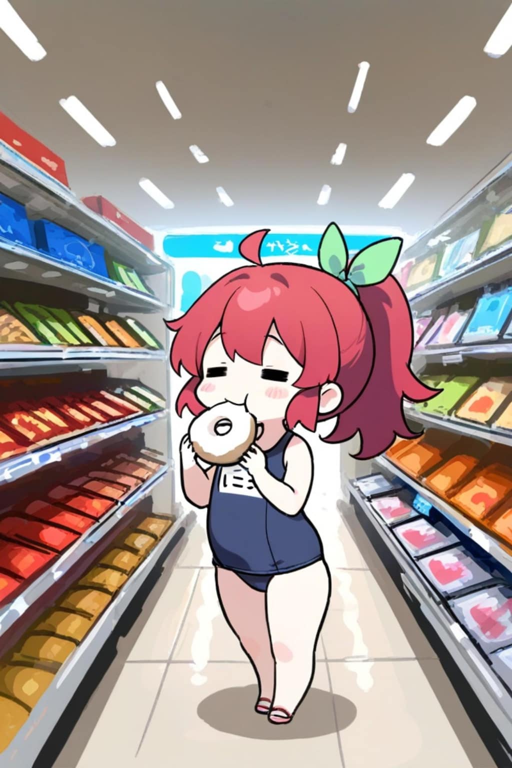 スク水モールの赤髪ちゃん