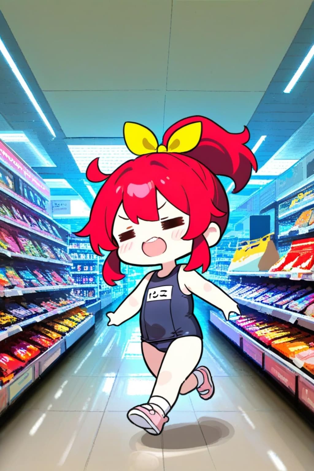 スク水モールの赤髪ちゃん