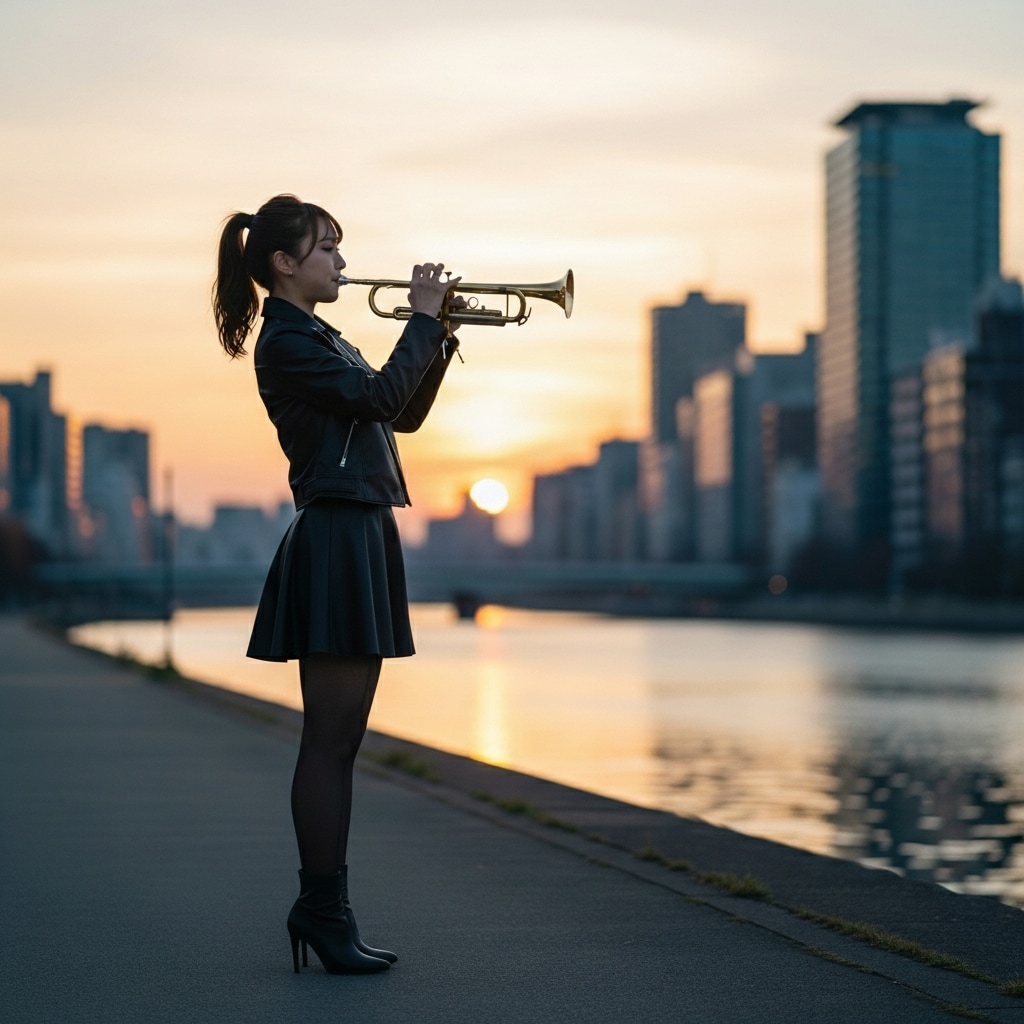 夕暮れのトランペッター
