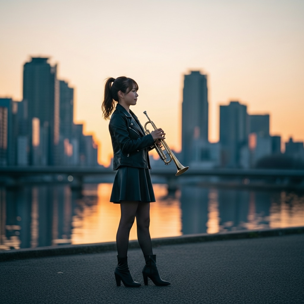 夕暮れのトランペッター